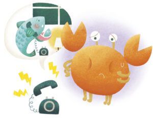 学校図書「小学校道徳1年」「ぱちんぱちんきらり」挿絵