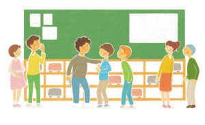 いじめの現場のイラスト