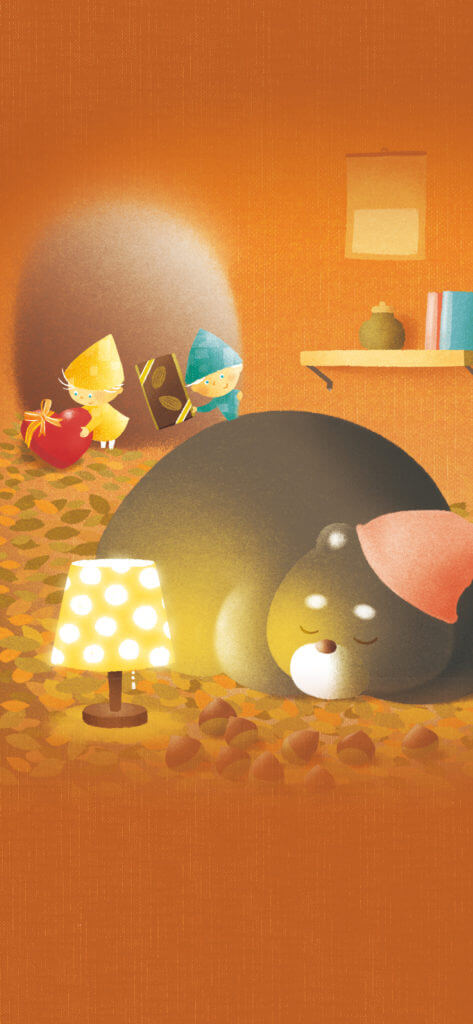 スマホ壁紙 2月のイラスト