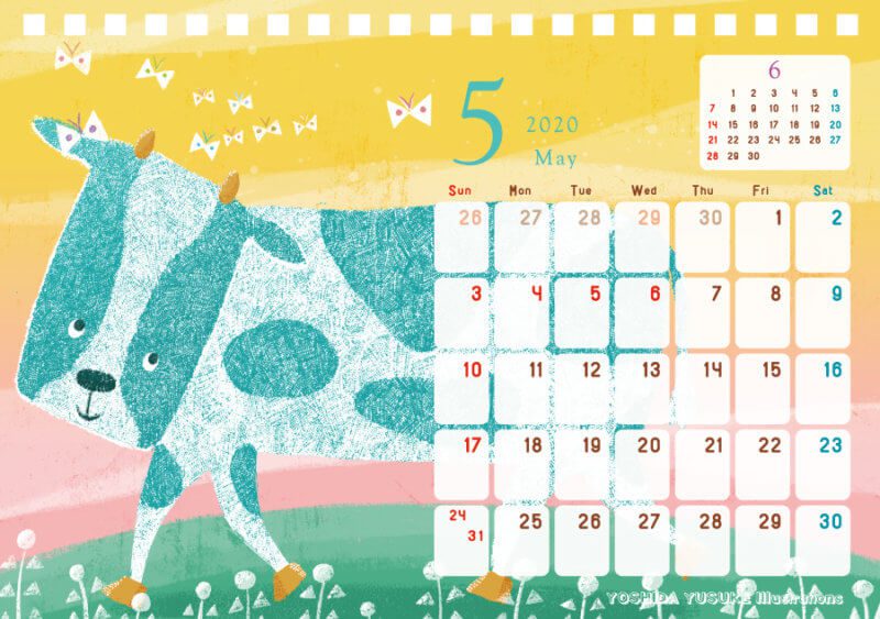 2020 チャリティー星座カレンダー 5月　牡牛座 おうし座
