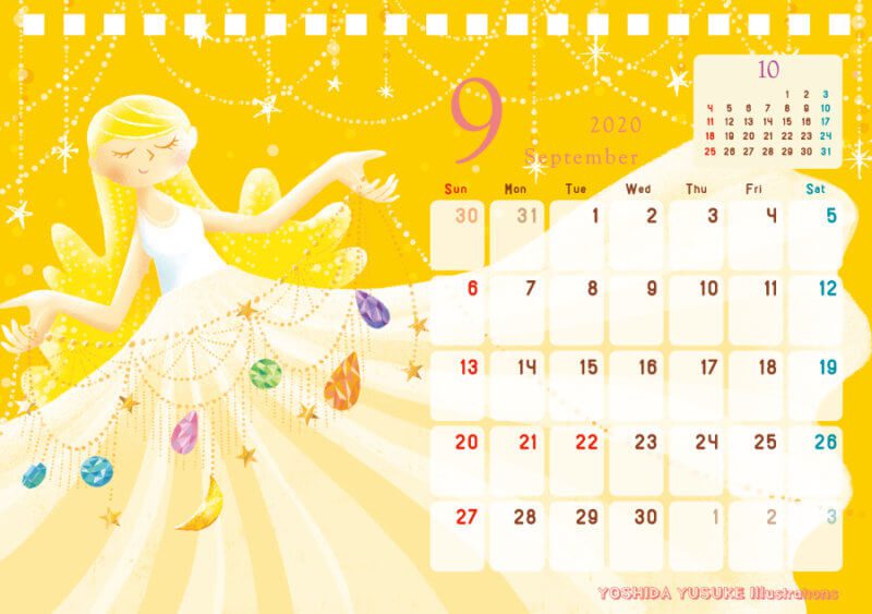 2020 チャリティー星座カレンダー 9月　乙女座 おとめ座